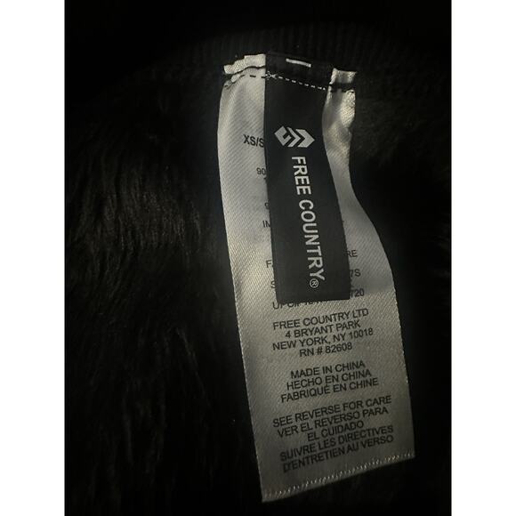 Free Country Black Faux Fur Fleece Lined Legging High-Waisted Size XS/S - Picture 2 of 4